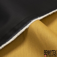 Coupon 3m jeans coton polyester élasthanne double face noir mat blanc discret petite laize