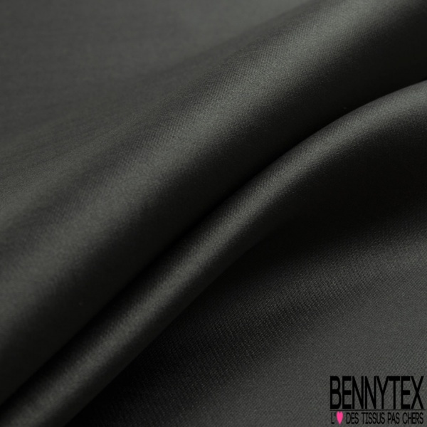 Satin duchesse uni anthracite