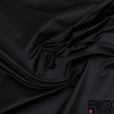 Satin duchesse uni corbeau