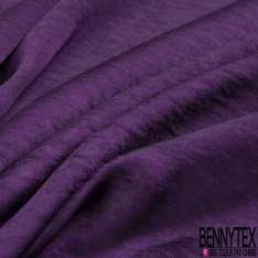 Drap satin élasthanne uni fanion violet