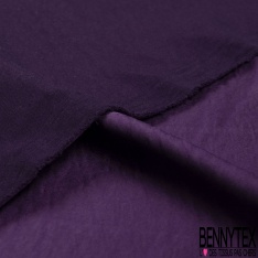 Drap satin élasthanne uni fanion violet