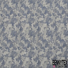 Jacquard coton polyester motif géométrique losange blanc discret noir marine lurex argent