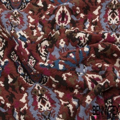 Jacquard coton polyester motif géométrique amérindien