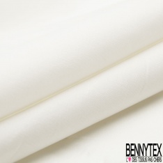 Popeline coton imprimé gros chainon stylisé blanc cassé fond noir