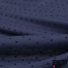 Jersey polyester fin flammé bordeaux motif plumetis projection velours bordeaux