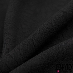 Milano jacquard viscose motif floral ton sur ton noir