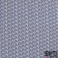 Popeline coton 120 fils motif baroque brique beige mouillé kaki fond bleu nuit