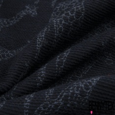 Jacquard coton polyester imprimé tropical camaïeu de rose lurex or