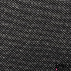 Milano jacquard viscose motif floral ton sur ton noir