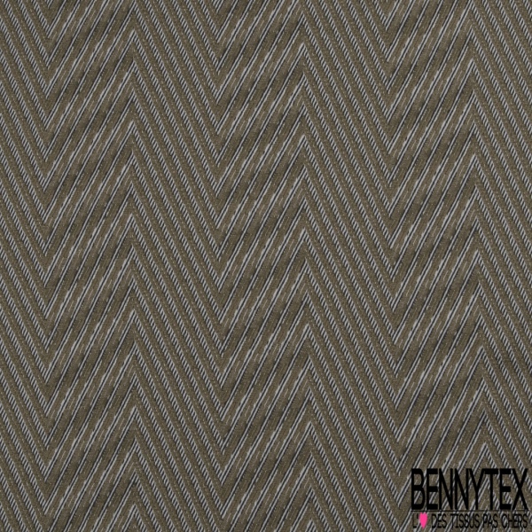 Jacquard coton polyester motif amérindien noir bordeaux blanc cassé