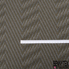 Jacquard coton polyester motif amérindien noir bordeaux blanc cassé