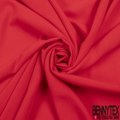 Crêpe viscose uni rouge passion