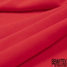 Crêpe viscose uni rouge passion