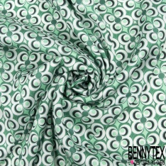 Twill satiné polyester imprimé géométrique fondu abstrait or or vieilli marbré fond acajou