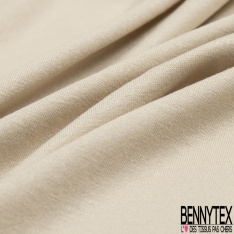 Jersey viscose uni chiné beige sable