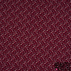 Coupon 3 m Microfibre impression petit triangle fond bordeaux