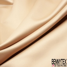 Satin polyester lourd uni chocolat au lait