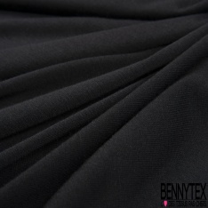 Coupon 3m Jersey viscose polyester uni fin noir