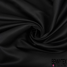 Satin duchesse uni corbeau