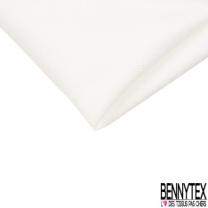 Coupon 3m Toile coton uni blanc cassé