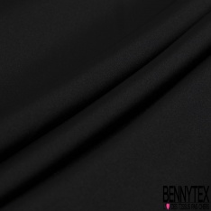 Satinette polyester élasthanne uni noir