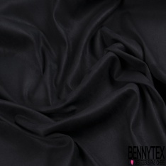 Coupon 3m suedine polyester chaine et trame noir charbon