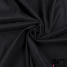 Coupon 3m suedine polyester chaine et trame noir charbon