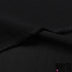 Satin voile viscose élasthanne noir