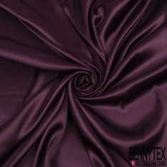 Coupon 3m satin polyester touché soie uni rose de lilas petite laize