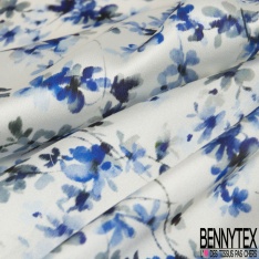 Satinette polyester motif cachemire rétro