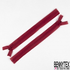 Lot de 2 zips invisibles 32 cm framboise