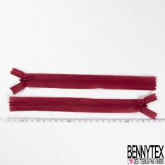 Lot de 2 zips invisibles 32 cm framboise