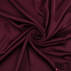 Coupon 3m satin polyester touché soie uni bordeaux