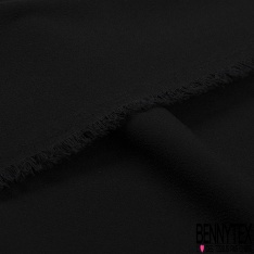 Coupon 3m double crêpe polyester uni charbon