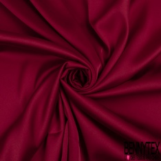 Coupon 3m satin polyester touché soie uni rouge mandarin