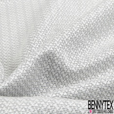 Jacquard imprimé abstrait chiné blanc discret vert d'eau lurex ton sur ton