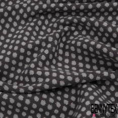 Jacquard polyester coton motif géométrique abstrait bordeaux noir lurex lie de vin