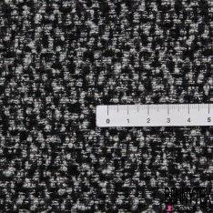 Jacquard imprimé losange géométrique lurex or noir fond blanc optique