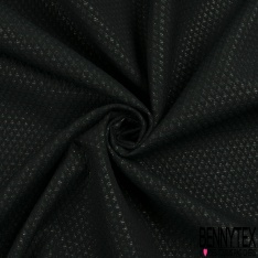 Jacquard imprimé mini losange géométrique lurex noisette noir cannelle