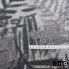 Jacquard gaufré imprimé épis de blé blanc optique lurex argent