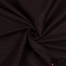 Jacquard imprimé rayure cellier lurex or horizontale fond noir