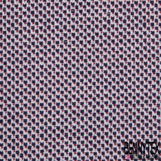 Jacquard imprimé chiné bleu très vif noir