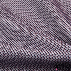 Jacquard imprimé chiné bleu très vif noir