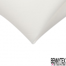 Coupon 3m Popeline coton uni blanc hivernal