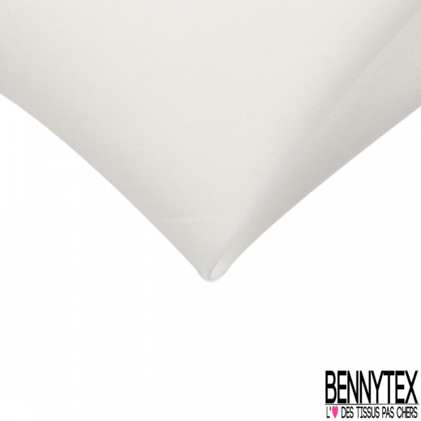 Coupon 3m Popeline coton uni blanc hivernal