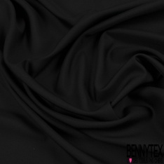 Twill de soie lamé fluide haute couture chiné noir lurex argent